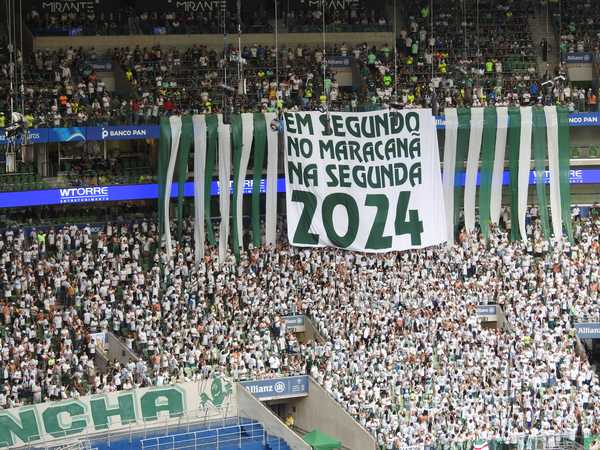 Torcida do Palmeiras provoca o Santos: 