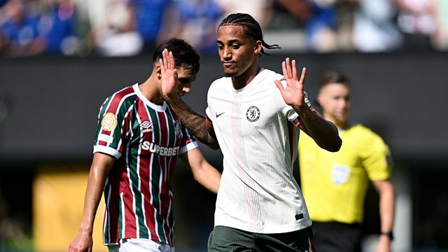 João Pedro comemora o segundo gol do Chelsea sobre o Fluminense Copa do Mundo de Clubes 2025