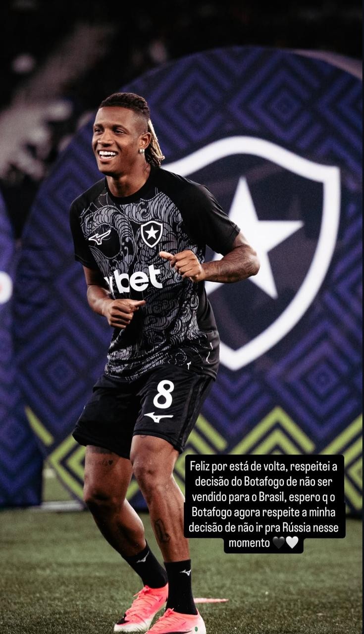Danilo se manifesta após oferta do Palmeiras e pede que Botafogo não force saída para Rússia