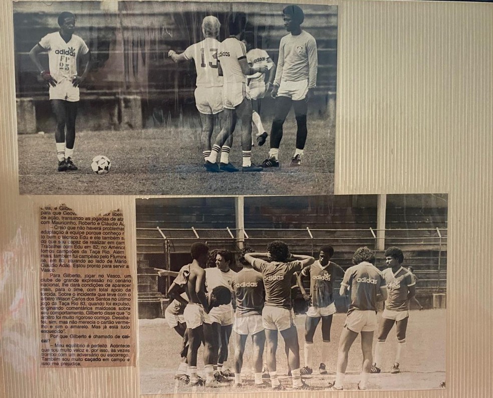 Recordações de Gilberto Cai Cai no Fluminense — Foto: Arquivo pessoal