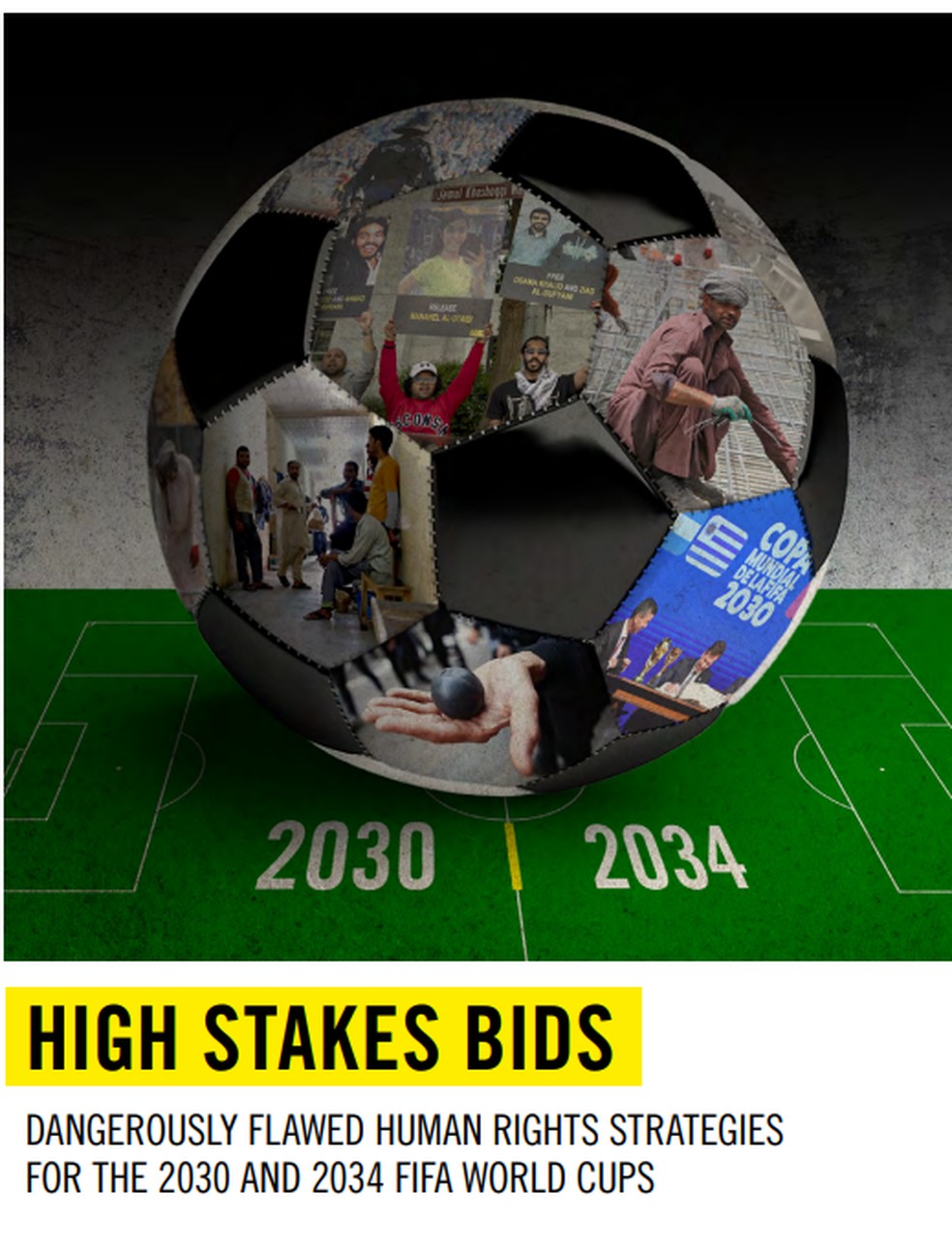 Anistia Internacional divulga relatório sobre direitos humanos visando a Copa do Mundo de 2034 — Foto: Reprodução / Anistia Internacional