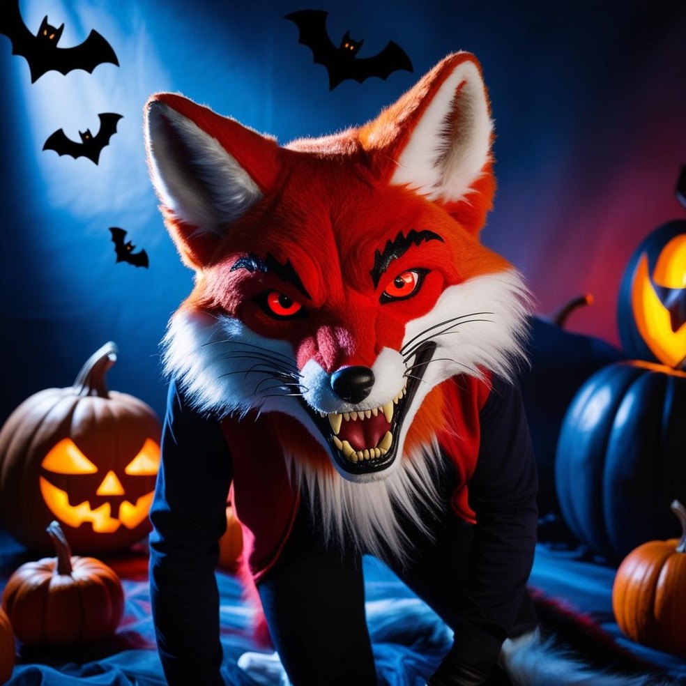 Mascote do Cruzeiro para o halloween criado através de inteligência artificial — Foto: ge