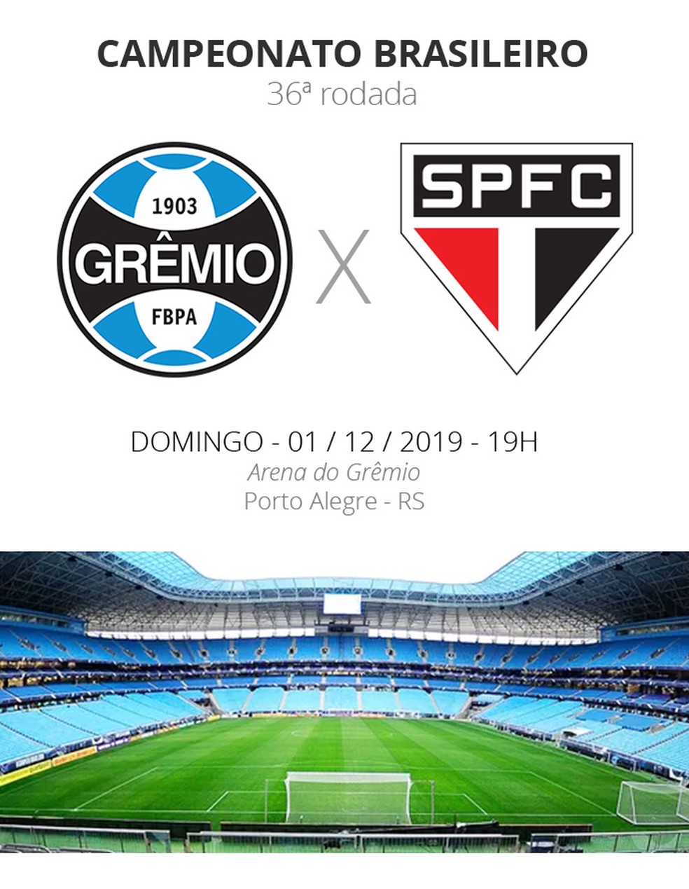 Grêmio x São Paulo: onde assistir, horário e escalação das equipes
