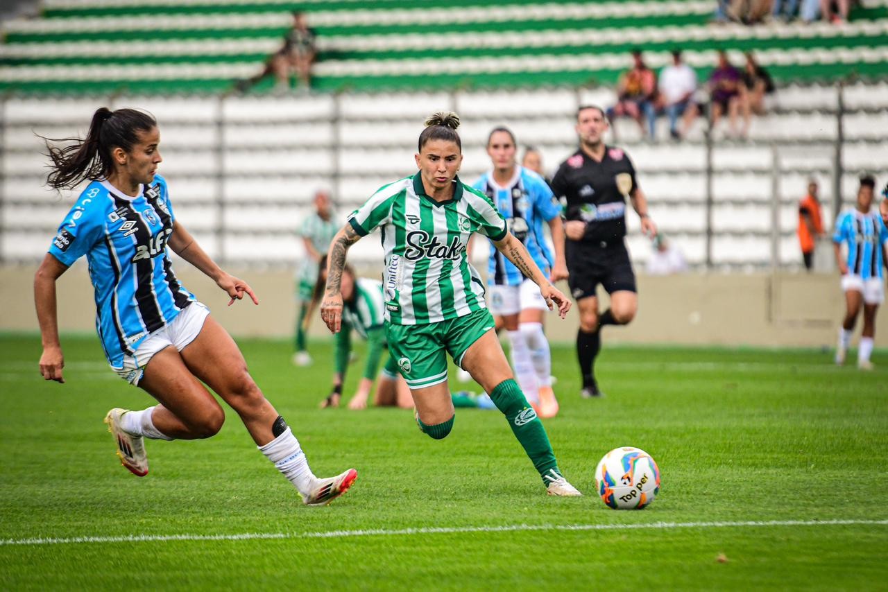 Transmissão da RBS TV para o segundo jogo da final do Gauchão Feminino.
