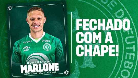 Chapecoense anuncia a contratação do meia Marlone