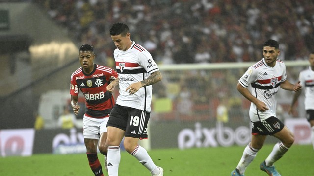 James Rodríguez estreia no São Paulo em jogo contra o Flamengo