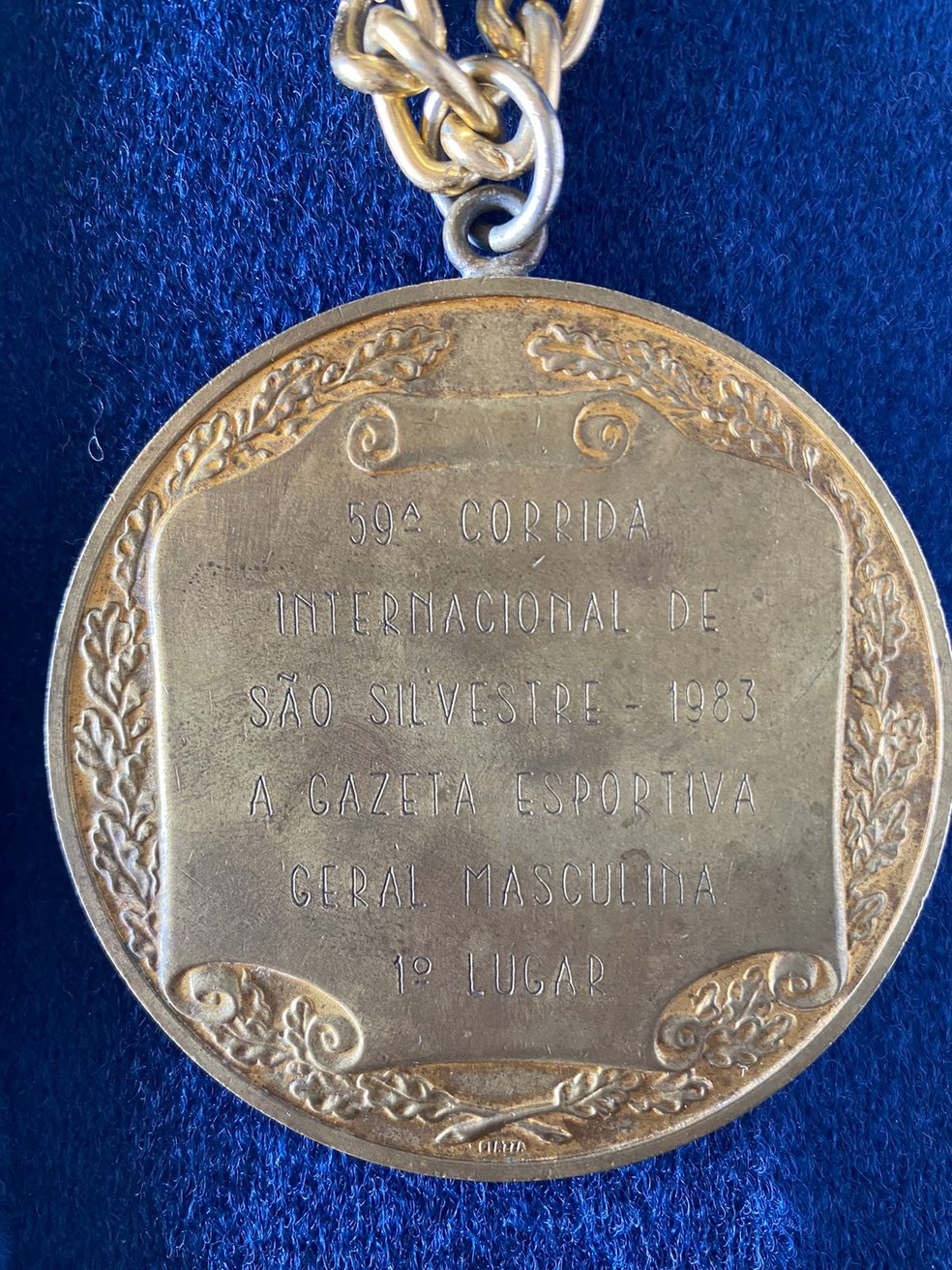 Medalha da São Silvestre de 1983 — Foto: Arquivo pessoal