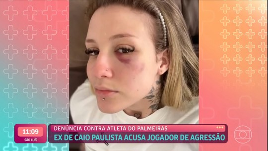 Ex-mulher de Caio Paulista relata à polícia soco no rosto e chutes na costela, coxa e pés - Programa: Mais Você 