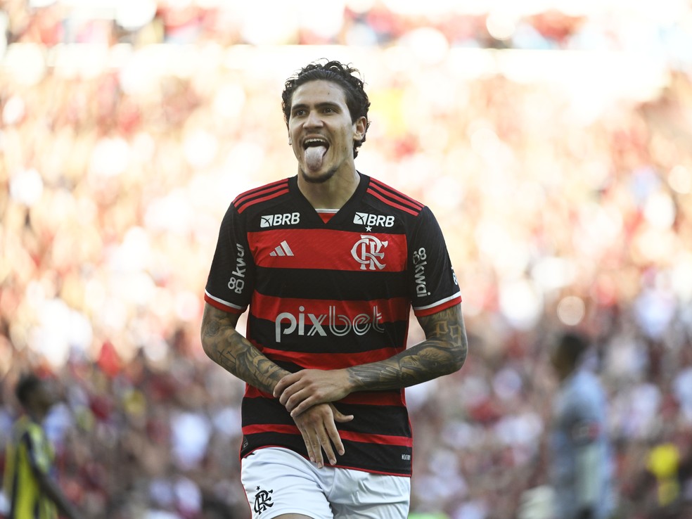Pedro comemora em Flamengo x Madureira