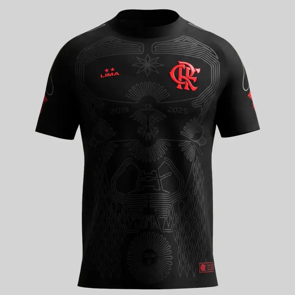 Camisa Urubu de Lima, vencedora de concurso do Flamengo — Foto: Divulgação