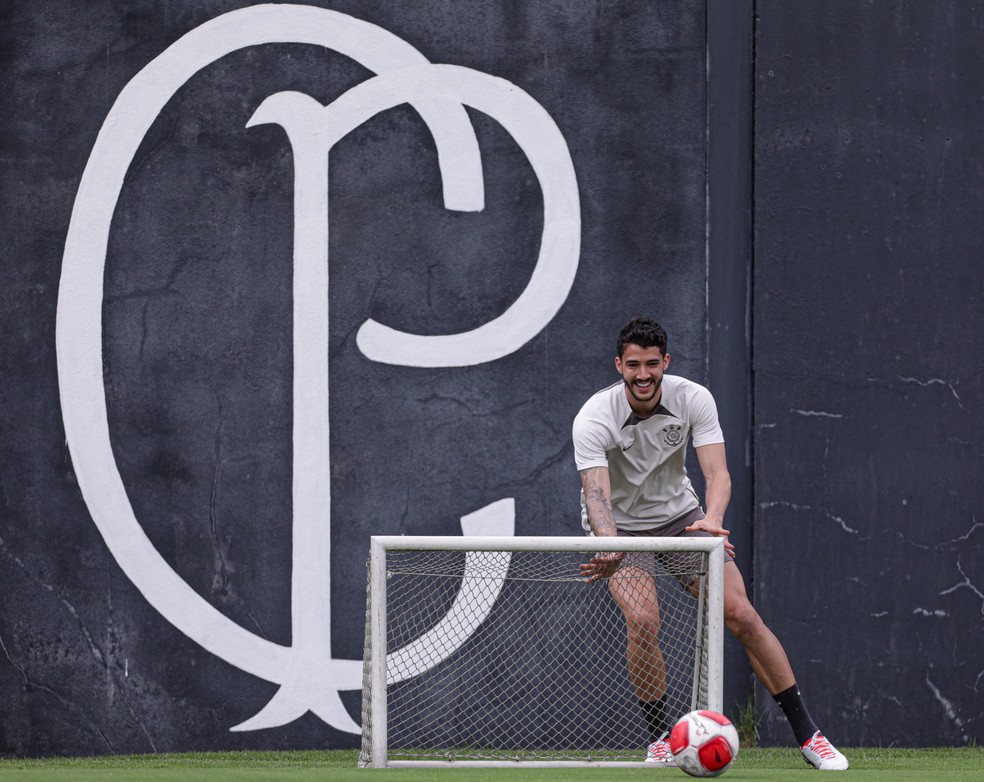 Gustavo Henrique em treino do Corinthians — Foto: Rodrigo Coca/Agência Corinthians
