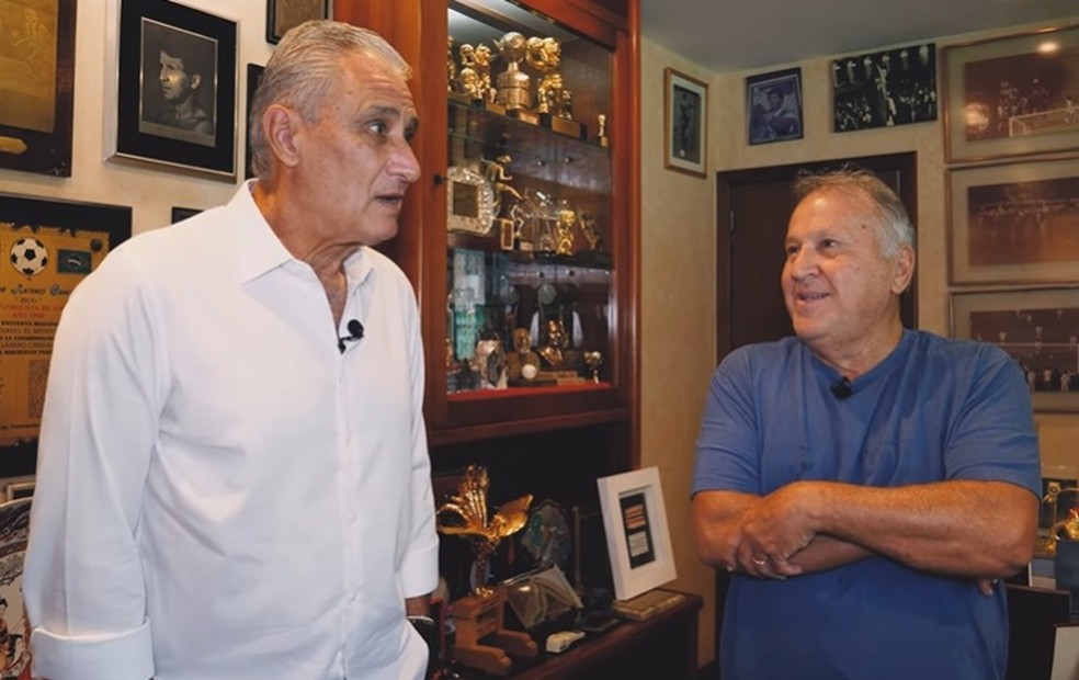 Tite e Zico  — Foto: Reprodução