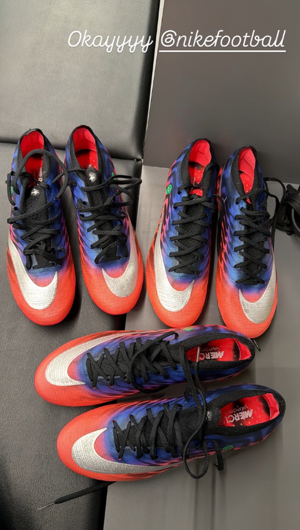 Vini Jr. exibe chuteiras exclusivas da Nike