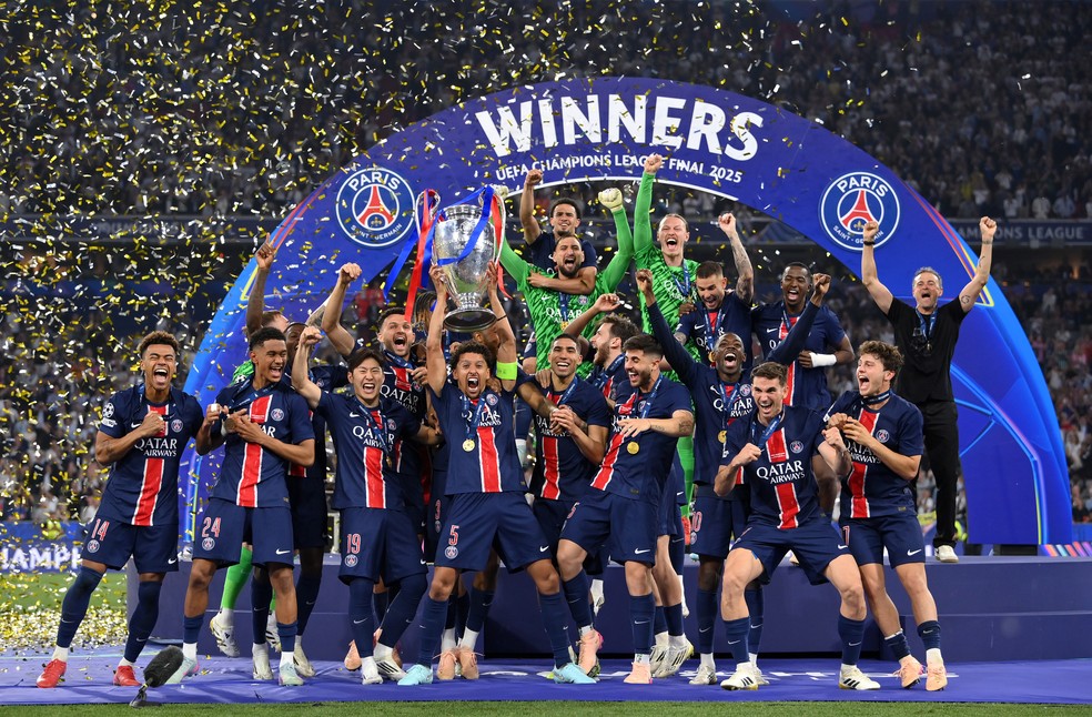 PSG, campeão europeu, aguardará adversário na decisão da Copa Intercontinental, em 17 de dezembro — Foto: Getty Images
