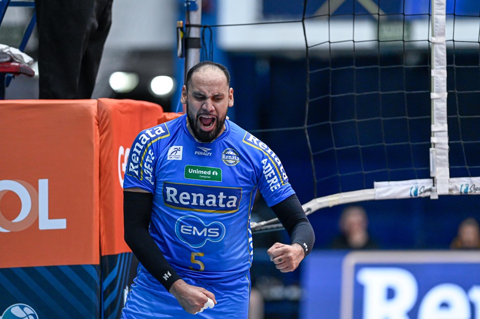 Maurício Borges também defende o Campinas — Foto: Pedro Teixeira/Vôlei Renata