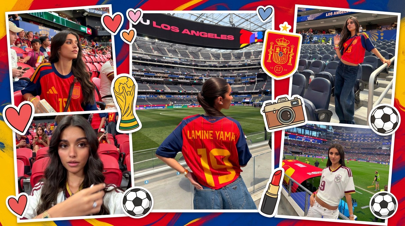 Namorada de Yamal se destaca entre WAGs da Copa com looks discretos e passa de 2M de seguidores