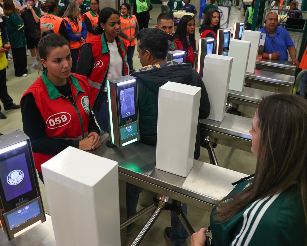 Reconhecimento facial opera em todos os setores do Allianz Parque  — Foto: Fabio Menotti/Palmeiras
