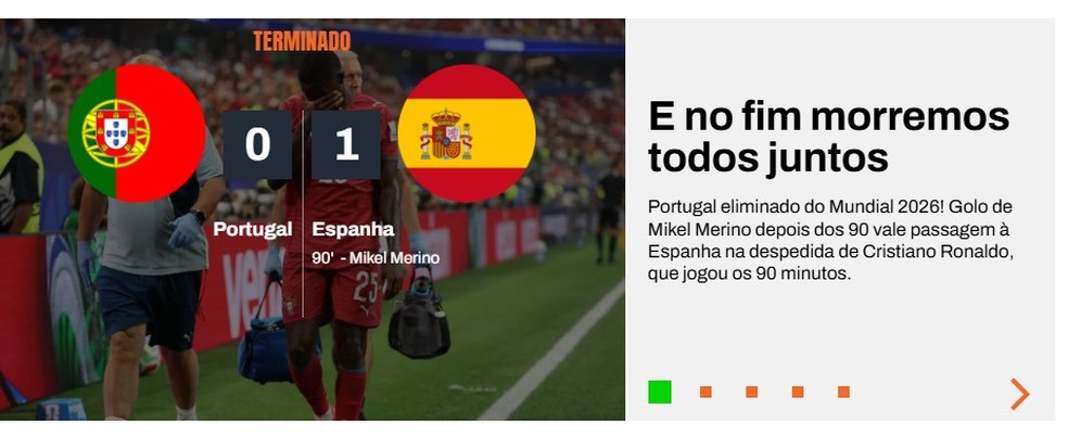 A imprensa internacional repercute o empate e eliminação de Portugal