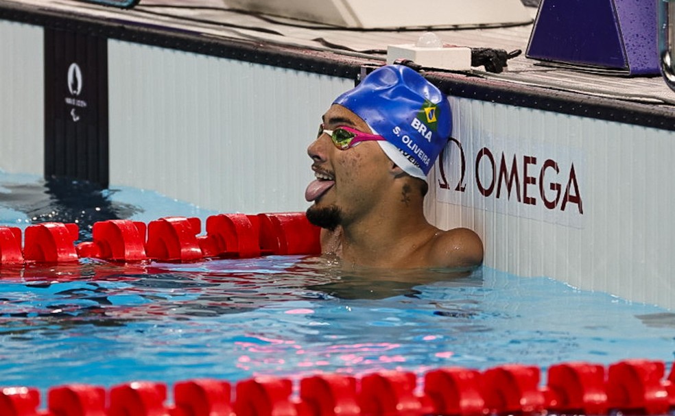 Samuel de Oliveira foi um dos representantes do Brasil no revezamento misto 4x50m livre 20 pontos — Foto: Alessandra Cabral/CPB