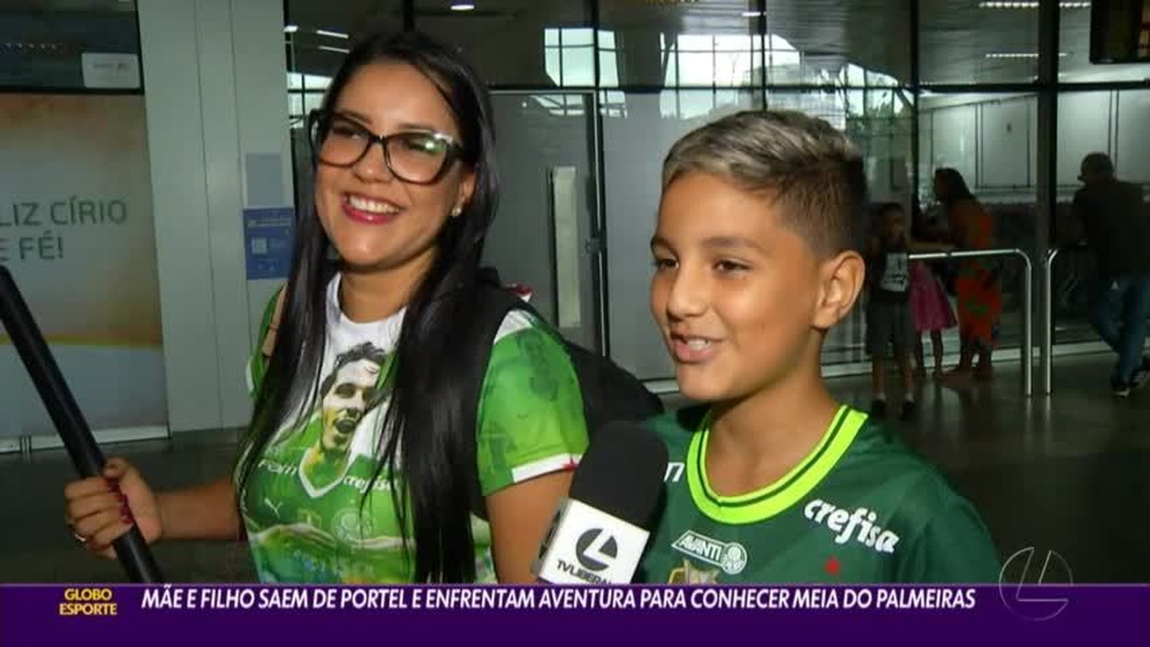 Mãe e filho saem de Portel e enfrentam aventura para conhecer meia do Palmeiras