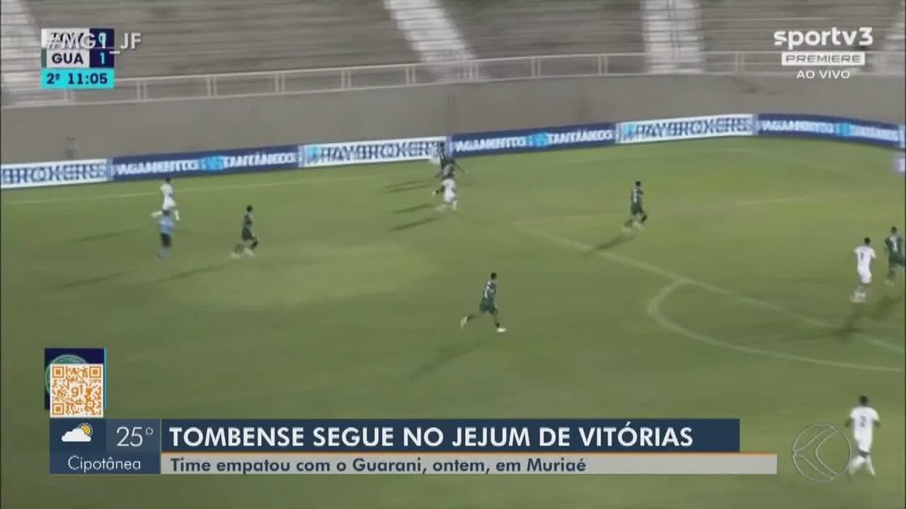 Tombense empata com Guarani e segue com jejum de vitórias na Série B