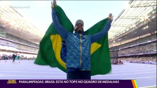 Paralimpíadas: Brasil está no Top 5 no quadropixbet juventudemedalhas - Programa: Globo Esporte SP 