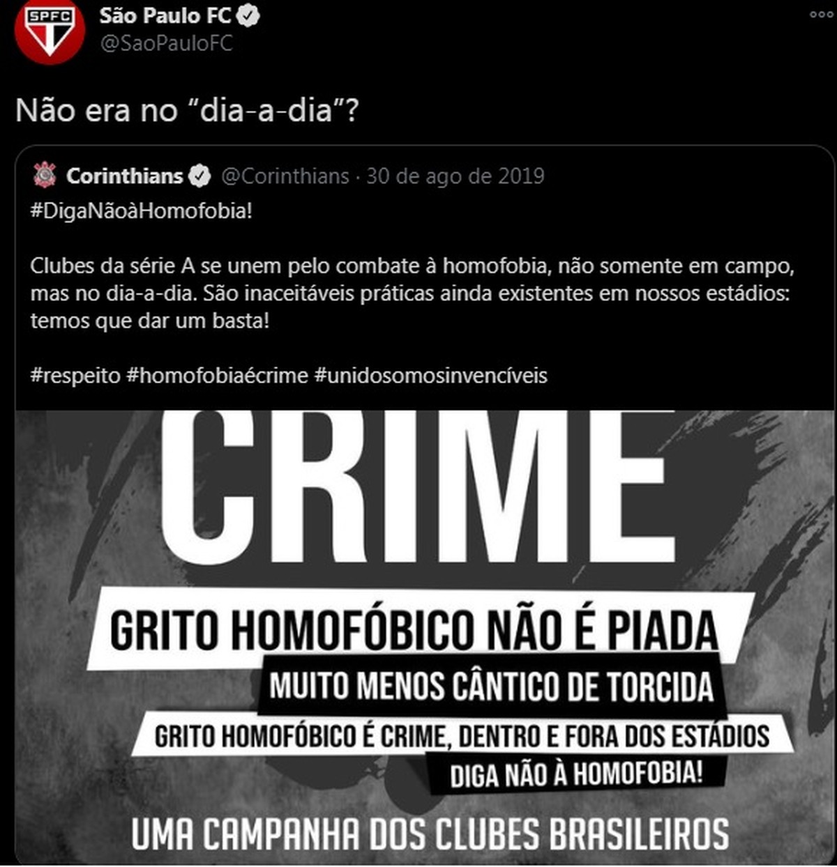 STJD confirma punição ao Coritnhians por cantos homofóbicos em jogo contra  o São Paulo – Esporte – CartaCapital