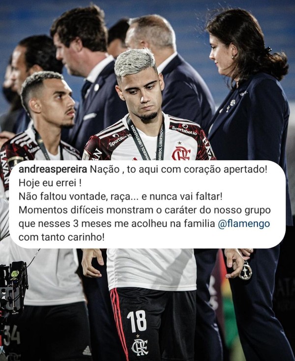 Torcedores do Palmeiras provocam Andreas Pereira, ex-Flamengo