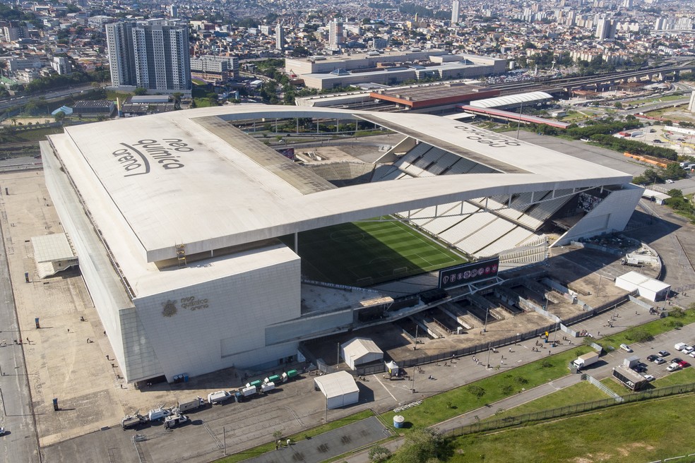 Neo Química Arena, casa do Corinthians, vista de cima — Foto: Anderson Romão/AGIF