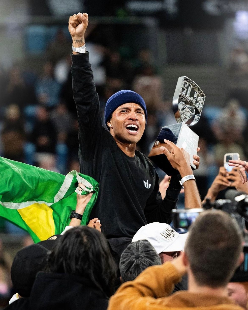 Felipe Gustavo é campeão da etapa da SLS na Austrália — Foto: SLS