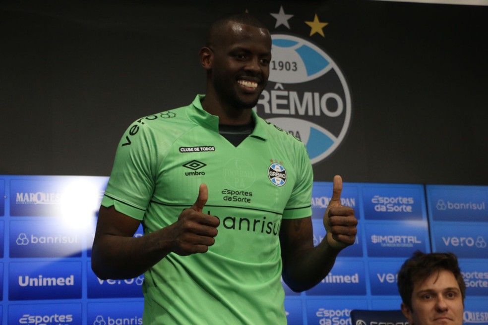 Caíque goleiro Grêmio — Foto: João Victor Teixeira