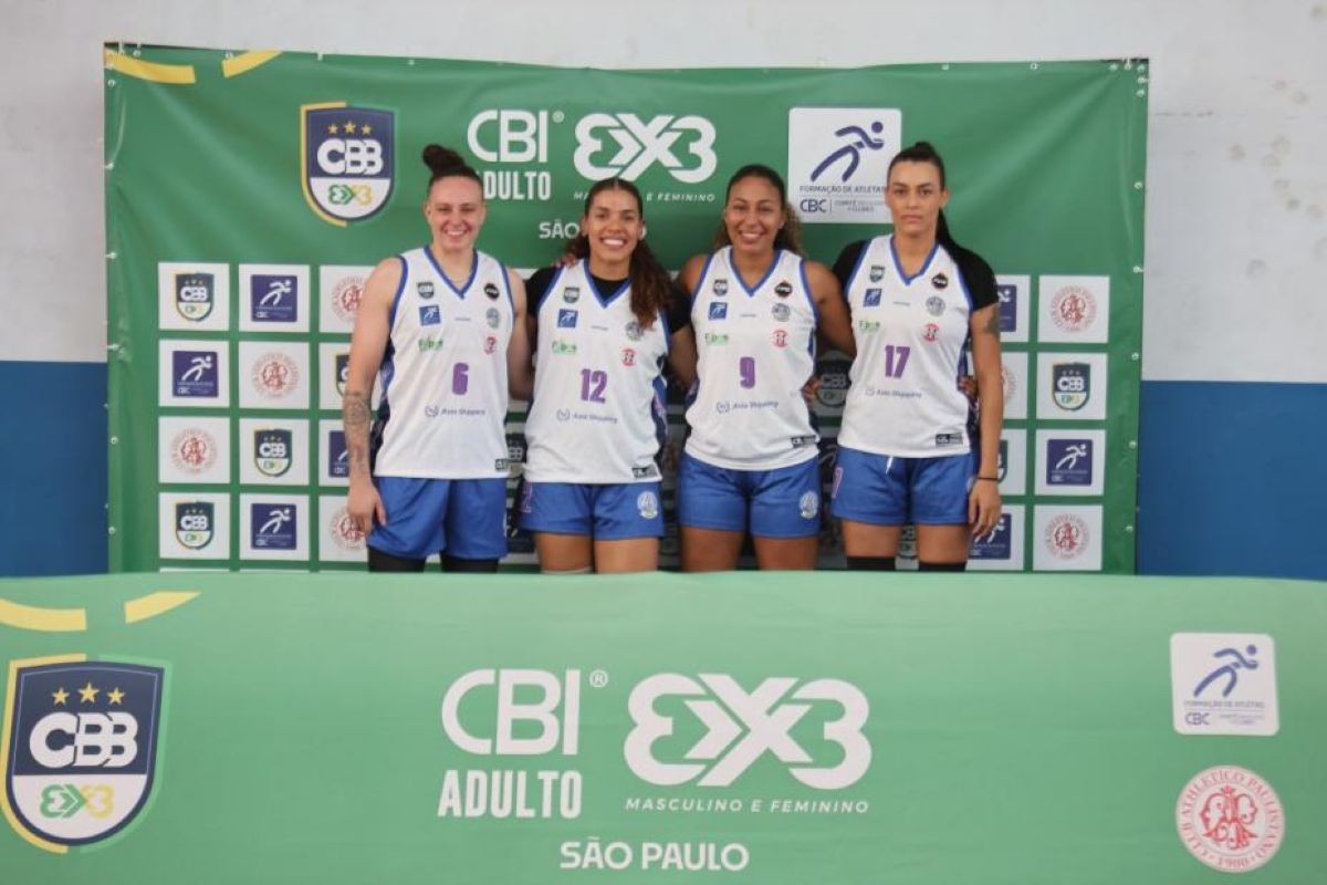 Equipe feminina de Santos é vice-campeã do Brasileiro Interclubes de basquete 3x3
