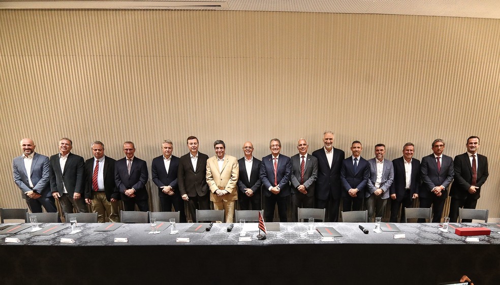 Bap e seus vice-presidentes no Flamengo