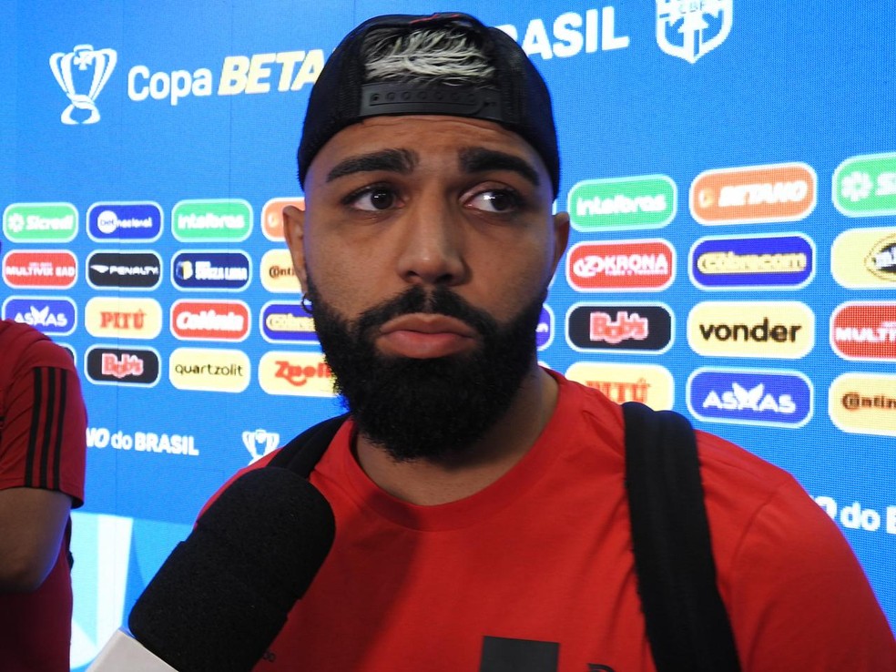 Gabigol após o vice do Flamengo na Copa do Brasil — Foto: Fred Gomes / ge