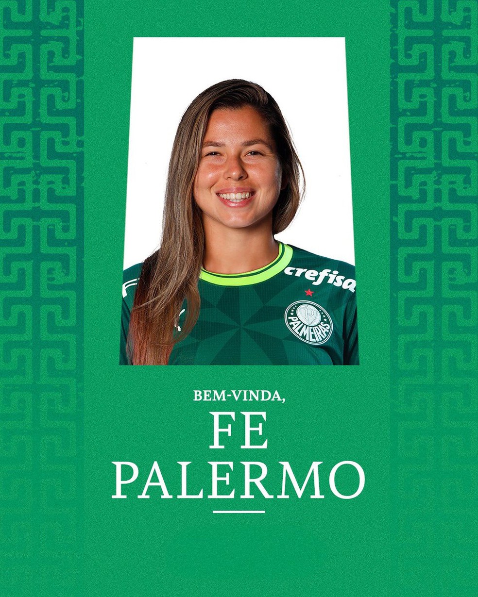 Palmeiras anuncia Fe Palermo — Foto: Divulgação