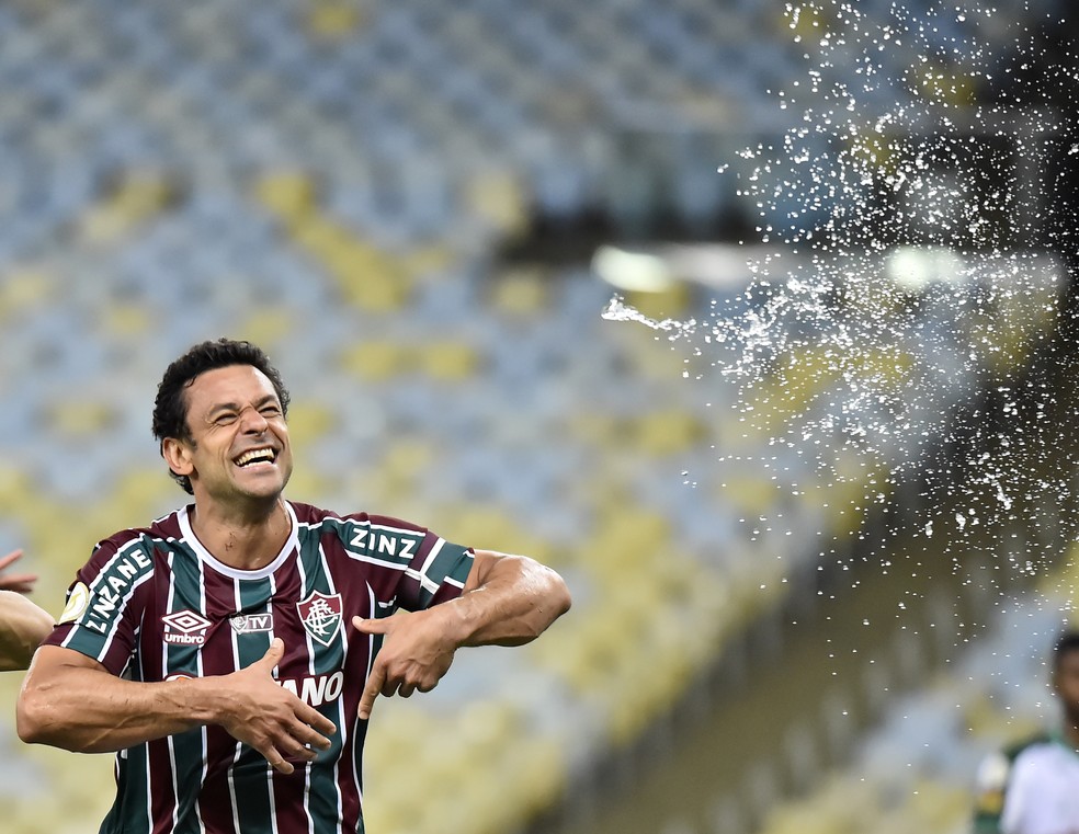 Fred, Fluminense, comemoração — Foto: André Durão / ge