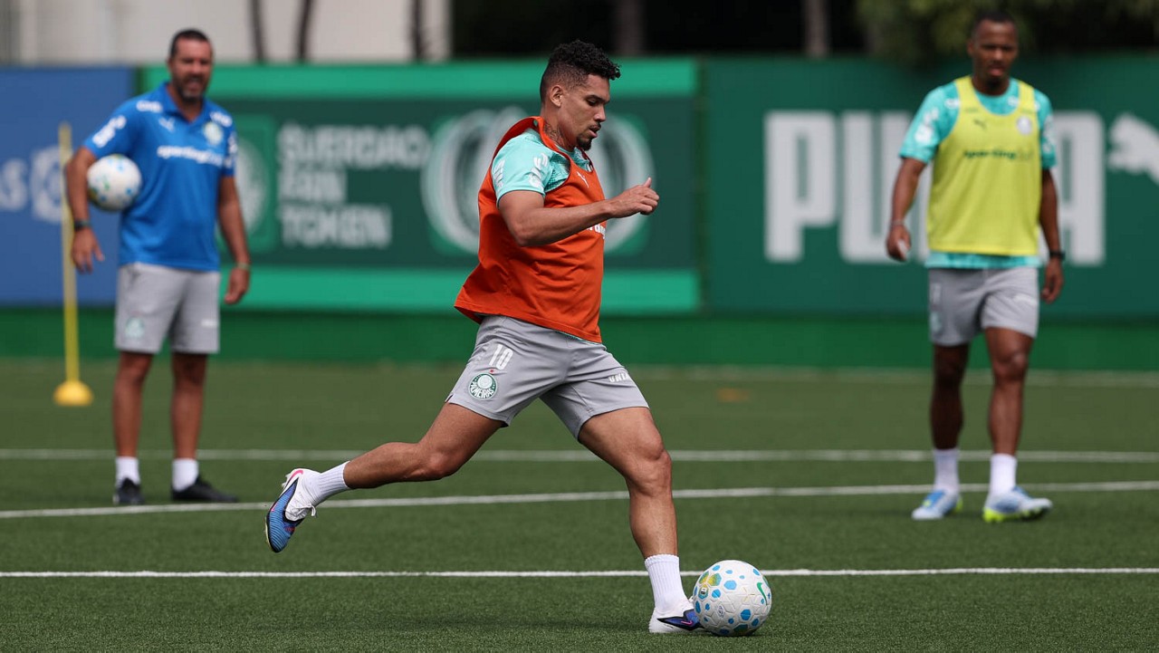 Paulinho avança na recuperação e participa de treino do Palmeiras | Ge