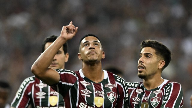 Kauã Elias comemora gol do Fluminense contra o São Paulo