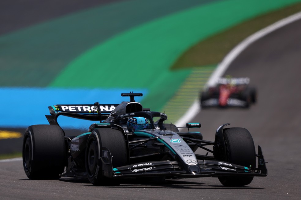 George Russell no treino livre do GP de São Paulo — Foto: Andy Hone/LAT Images