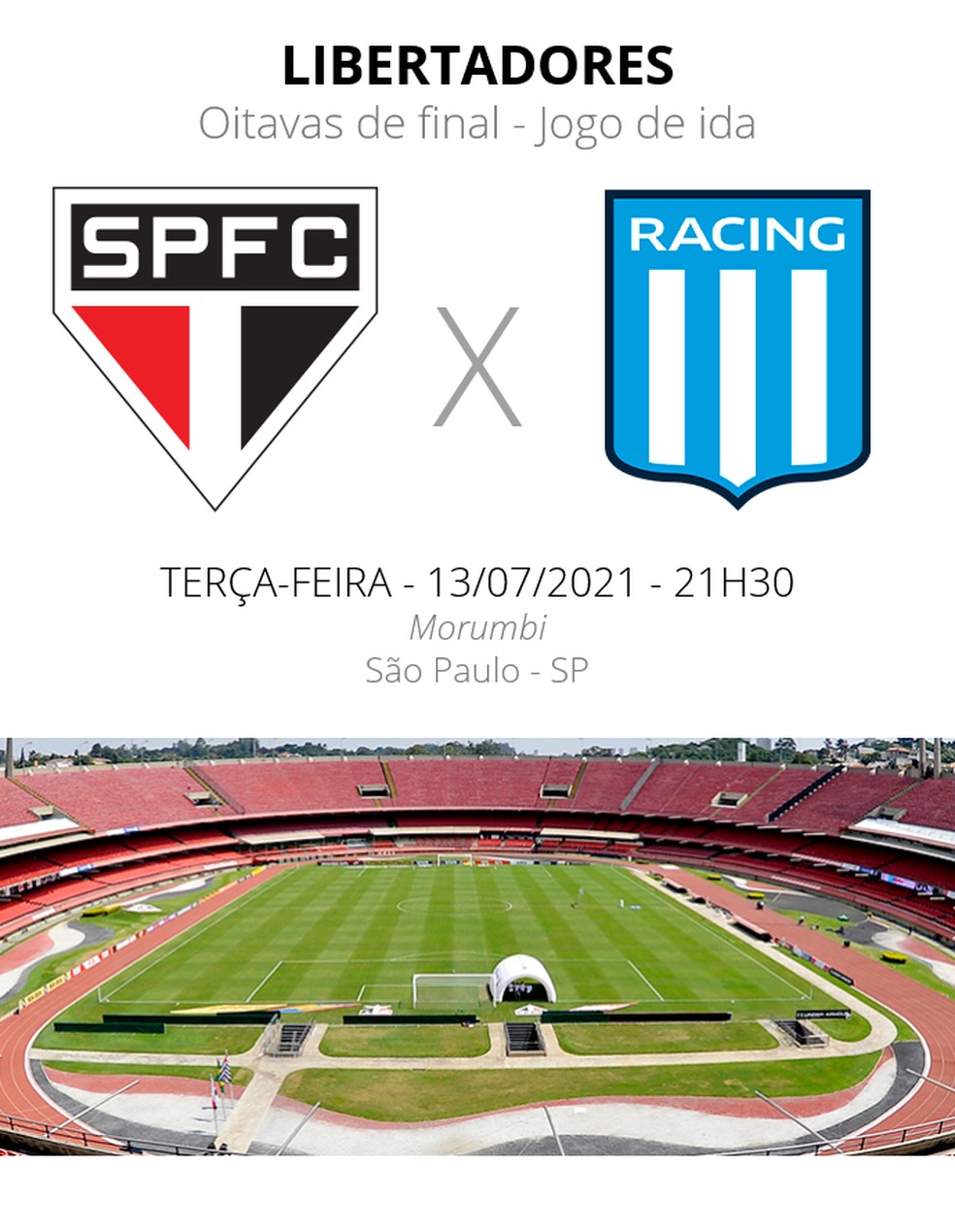 SAO PAULO vs RACING CLUB EN VIVO - COPA LIBERTADORES 