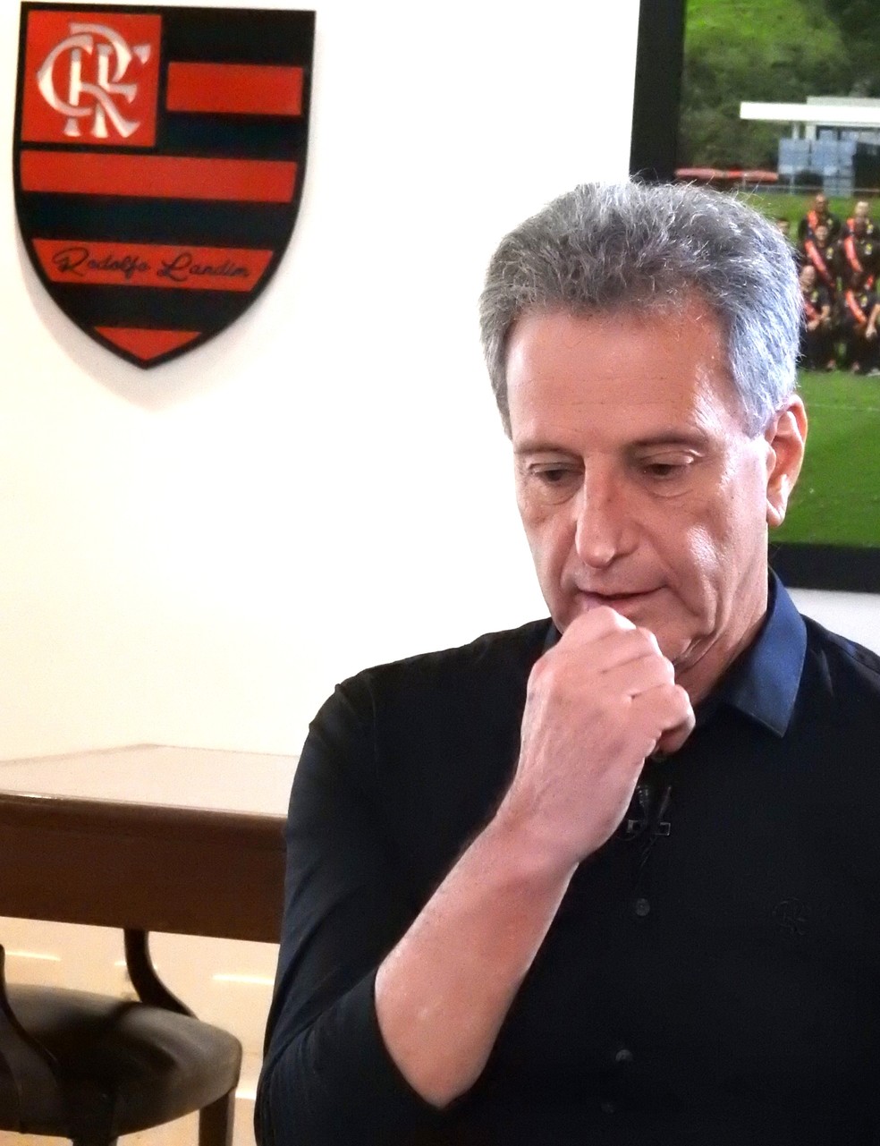 Rodolfo Landim, presidente do Flamengo, em entrevista ao ge — Foto: Fred Gomes