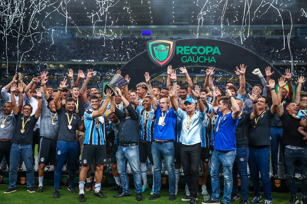 Grêmio é o atual campeão da Recopa Gaúcha — Foto: Lucas Uebel/Divulgação Grêmio