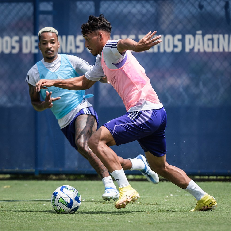 Japa e Matheus Pereira; Cruzeiro — Foto: Gustavo Aleixo; Cruzeiro