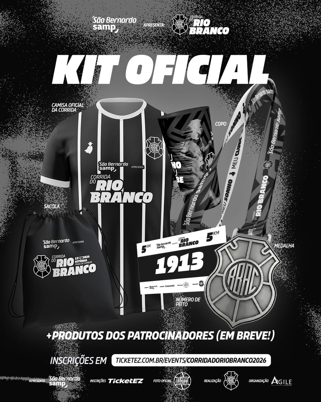 Rio Branco-ES anuncia kit para participantes de sua primeira corrida oficial