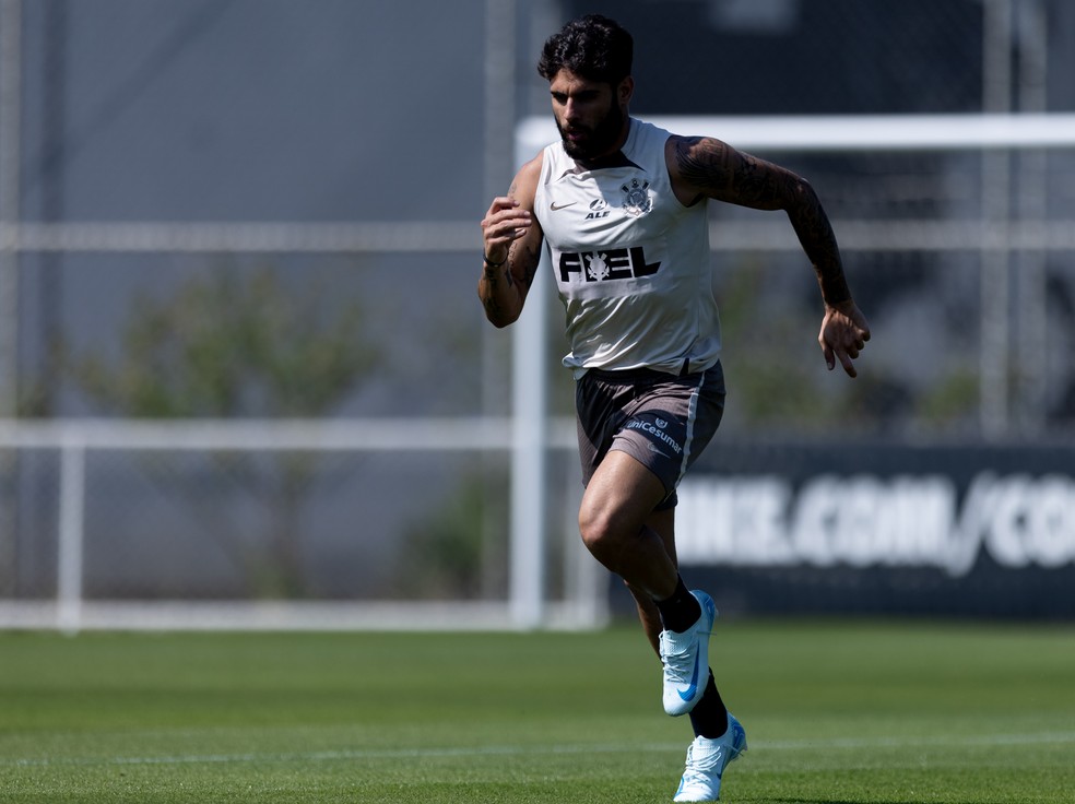 Yuri Alberto em treino do Corinthians — Foto: Rodrigo Coca/Agência Corinthians