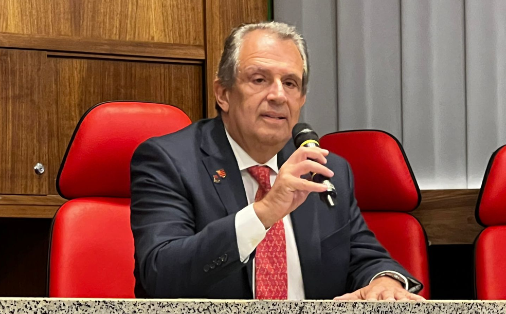 Bap em coletiva no Flamengo — Foto: Letícia Marques / ge