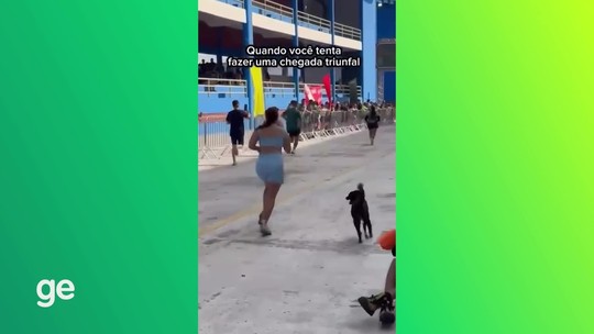 Corredora viraliza ao ser derrubada por cachorro no fim da prova; veja - Bea Lassance participou do percurso de 21 km da Meia Maratona da Amazônia em Belém