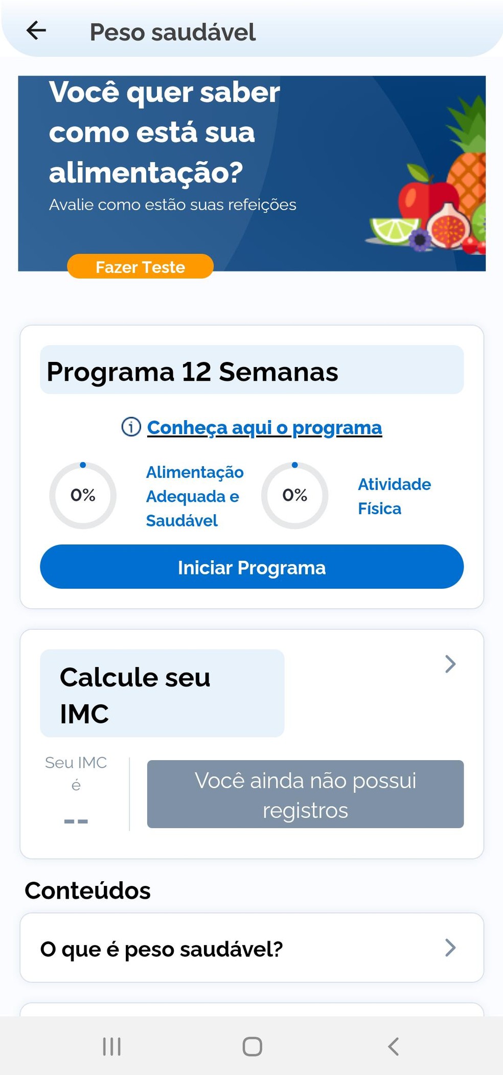 Programa inclui orientações para alimentação e atividade física — Foto: Reprodução