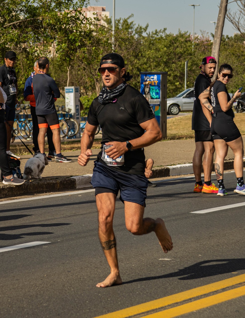 Reação do público ao ver José Vinicius correr descalço — Foto: Arquivo pessoal