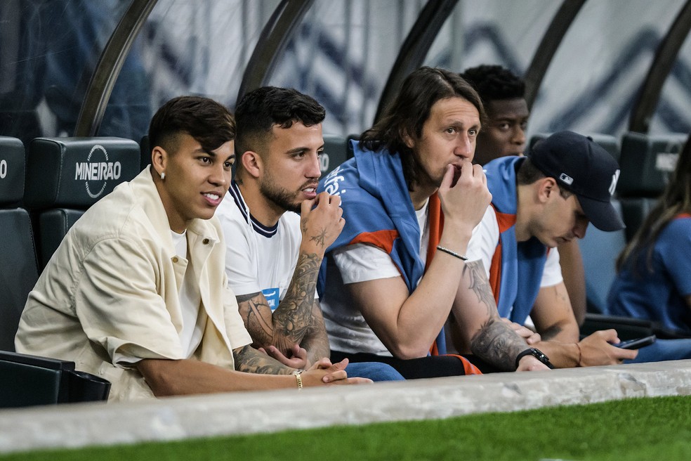 Kaio Jorge, Matheus Henrique e Cássio, reforços do Cruzeiro — Foto: Gustavo Aleixo/Cruzeiro